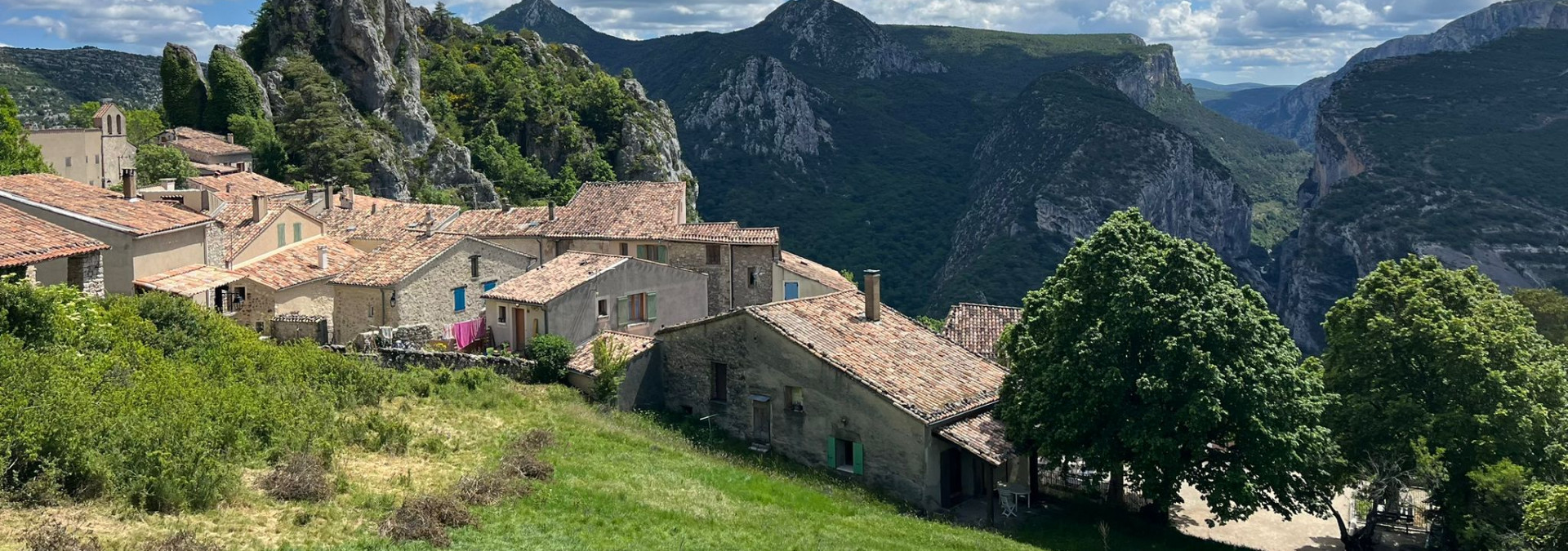 What an incredible location, Rougon in Haute Provence with views to the Verdon Gorge