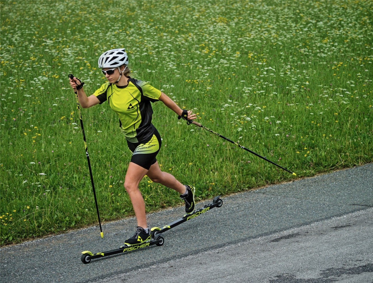 Roller Skiing 'classic' style